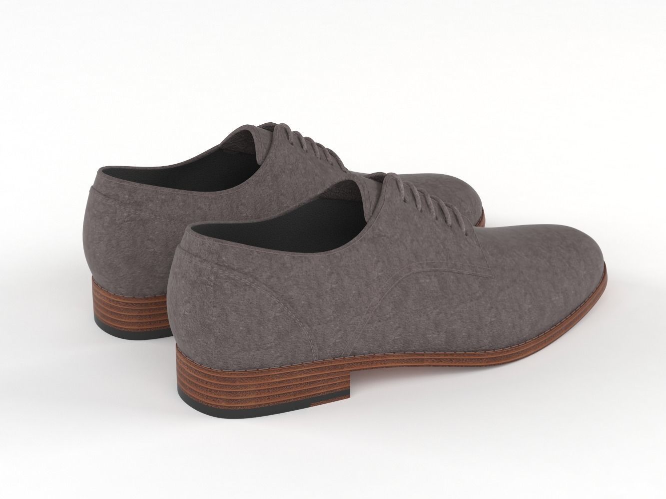 Men Leather Casual Shoes 3D model_4