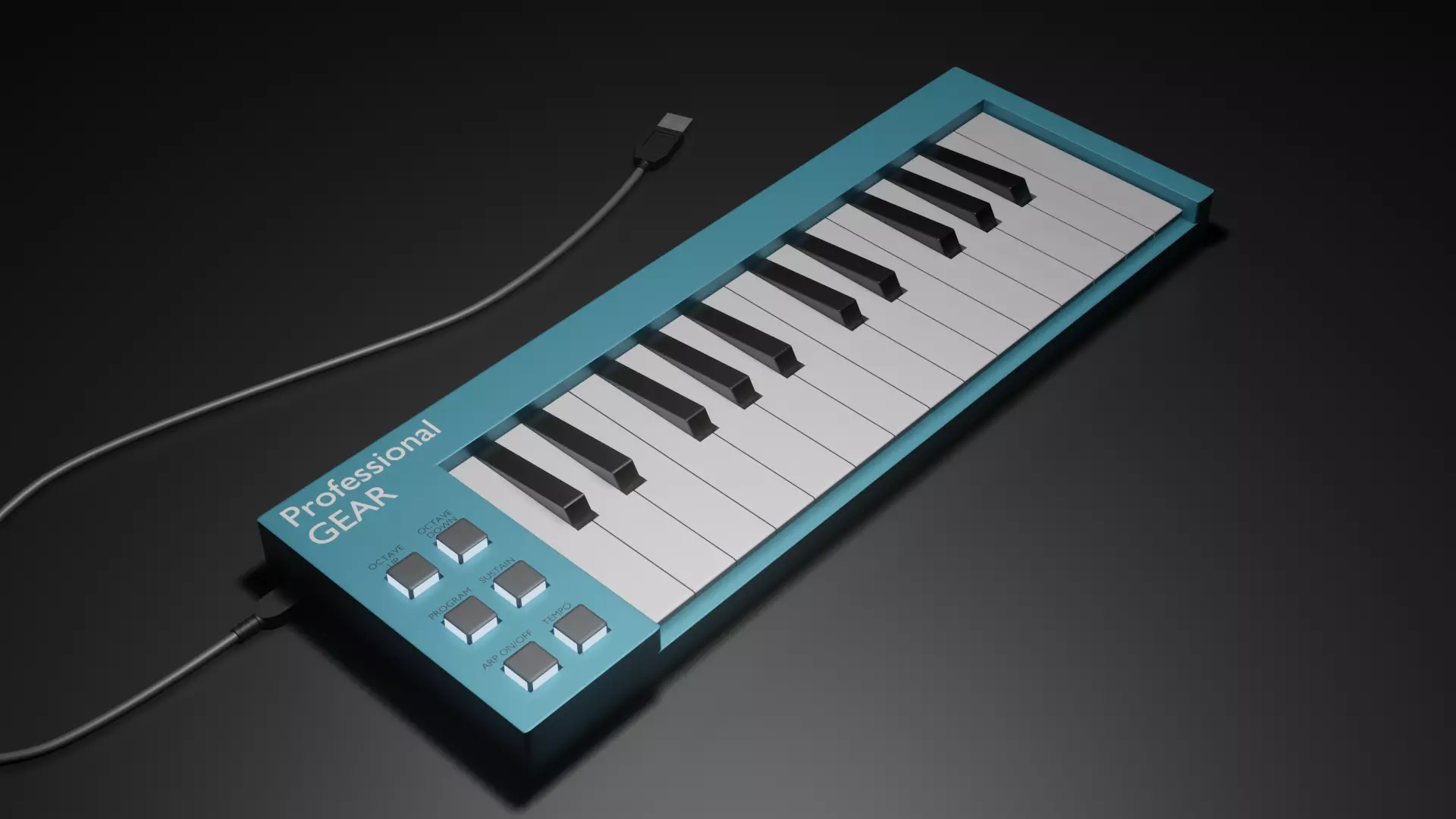 Simple Keyboard Free 3D model_0