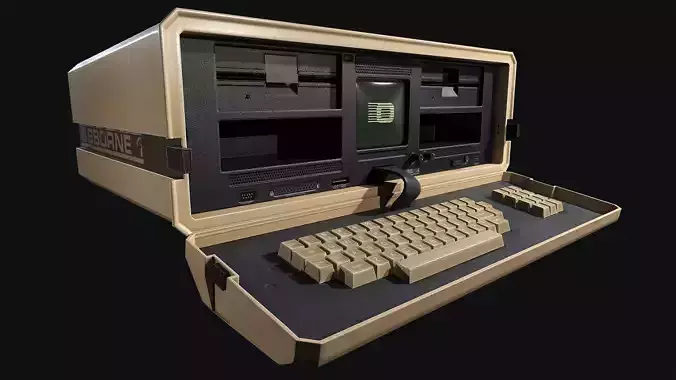 Retro PC Osborne 1 Low-poly 3D model