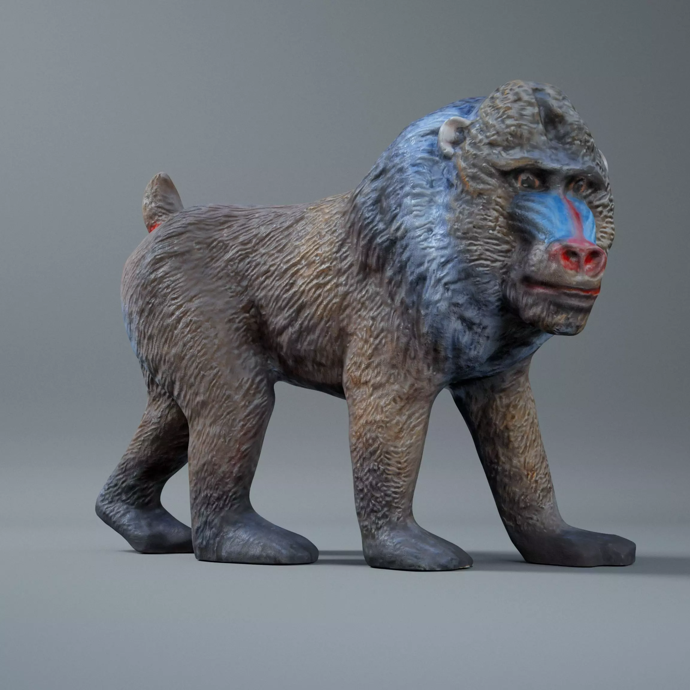Mandrill baboon 3D model_0