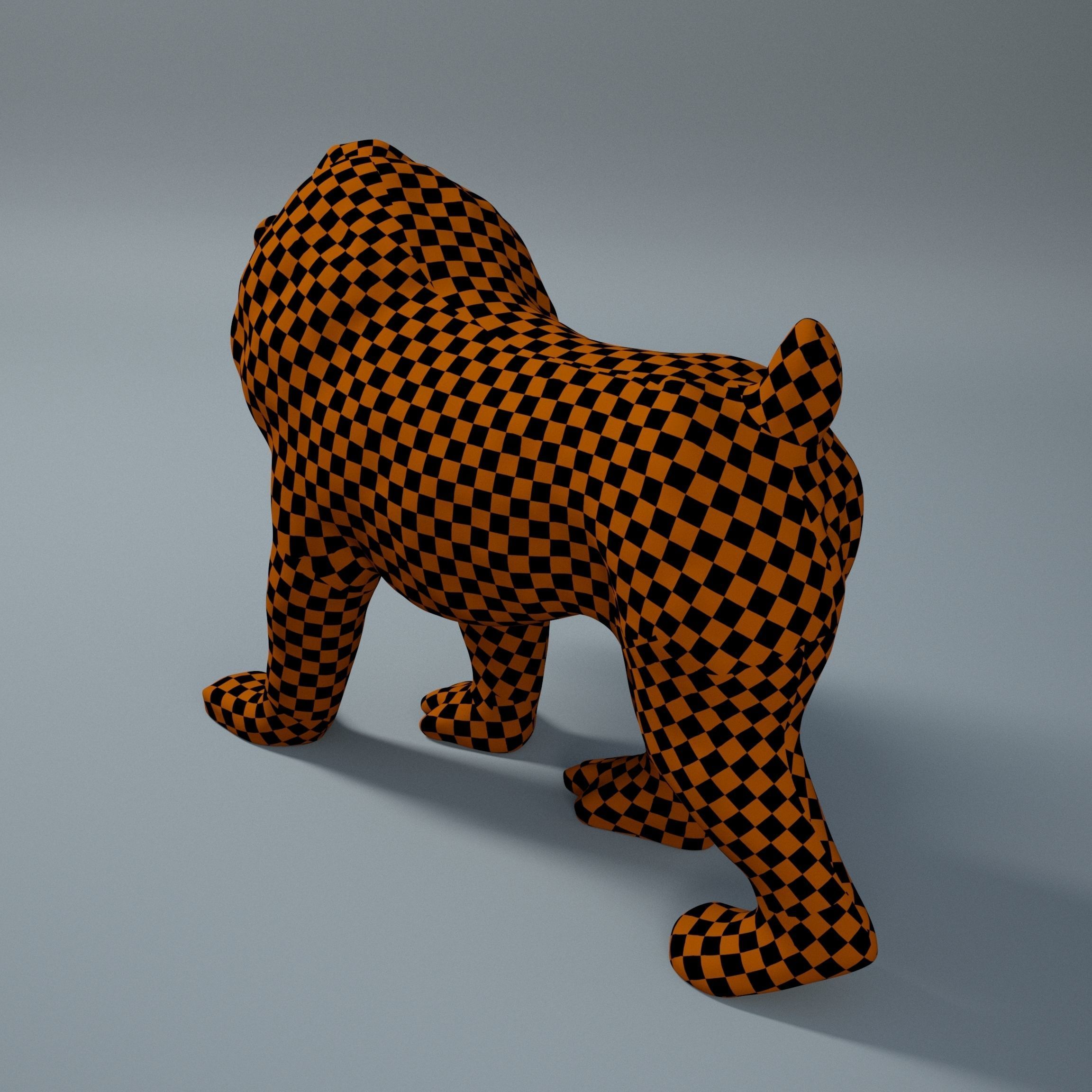 Mandrill baboon 3D model_4