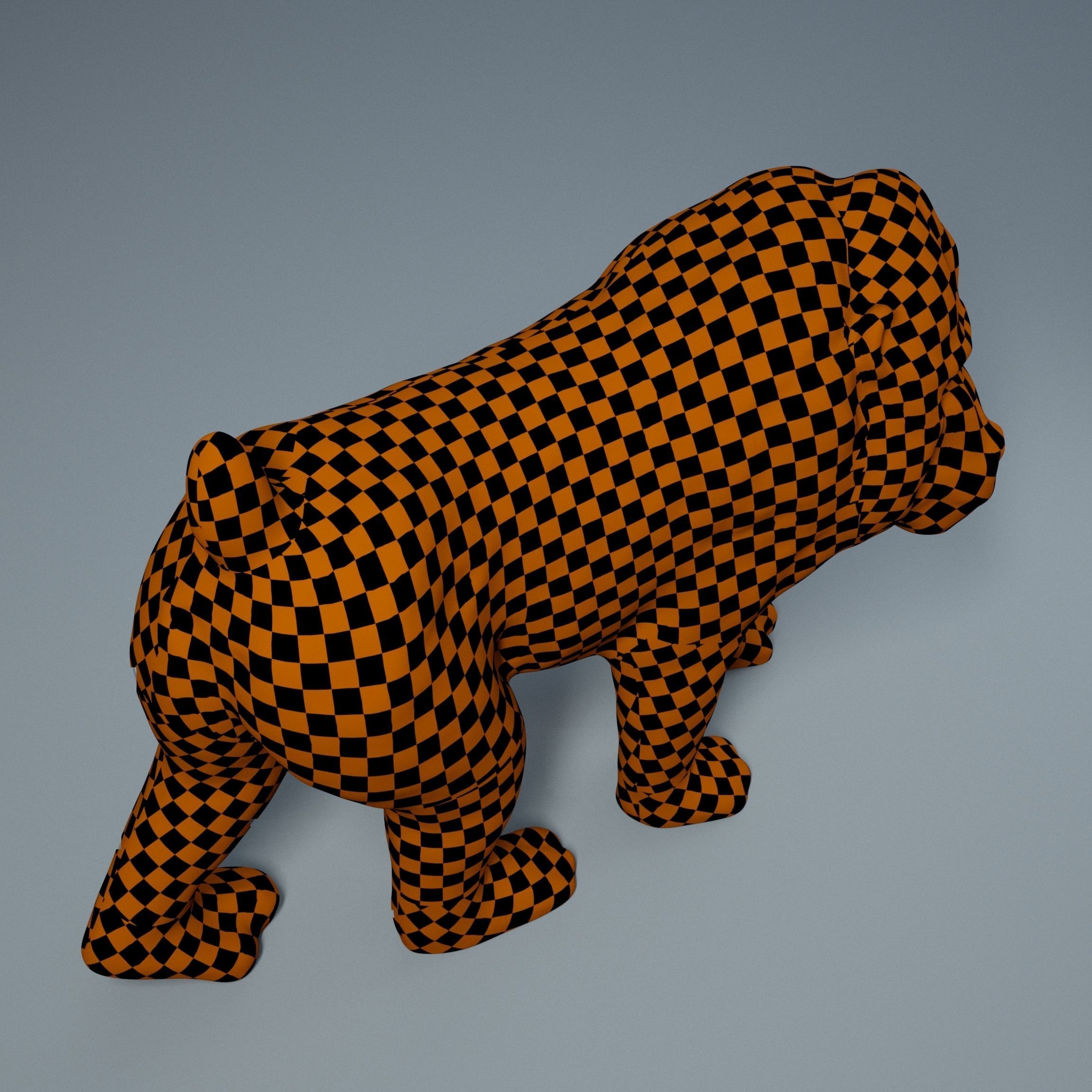 Mandrill baboon 3D model_6