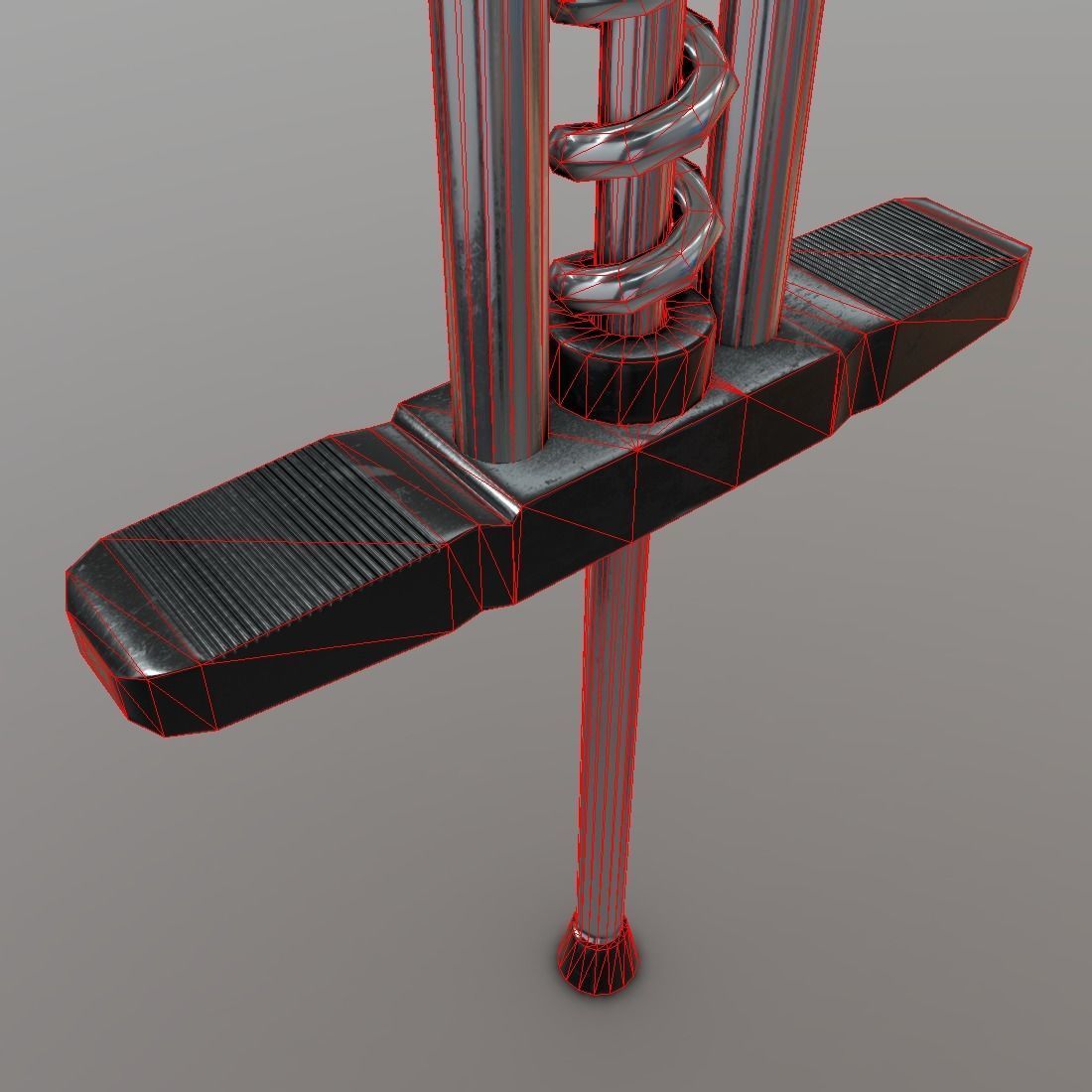 Pogo Stick Low-poly 3D model_9