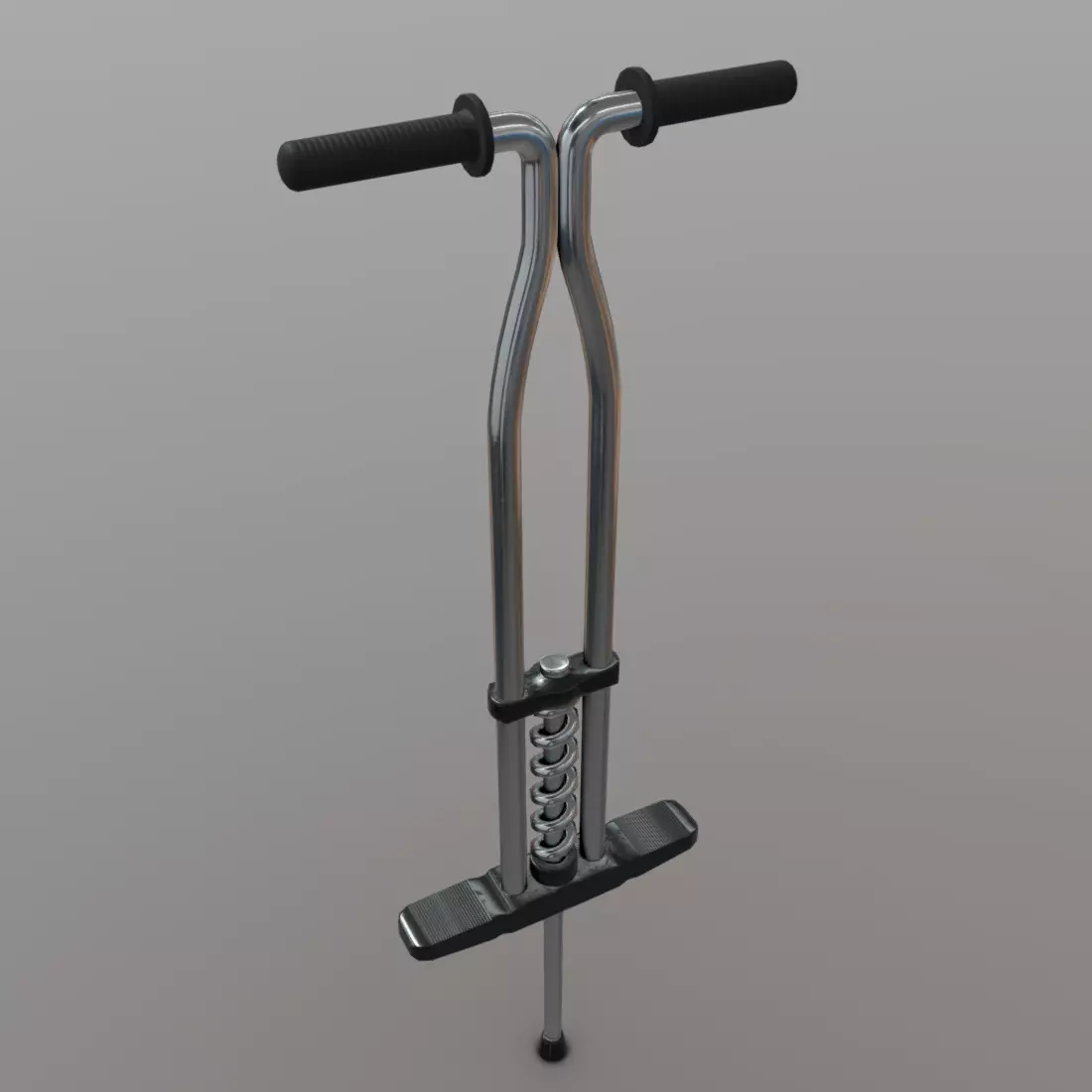 Pogo Stick Low-poly 3D model_0