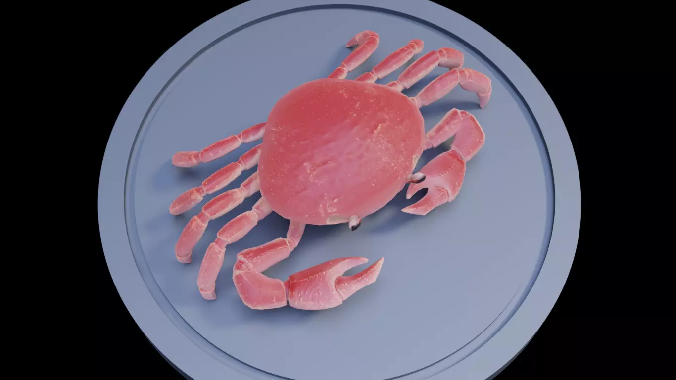 3D Crab Low-poly 3D model_0