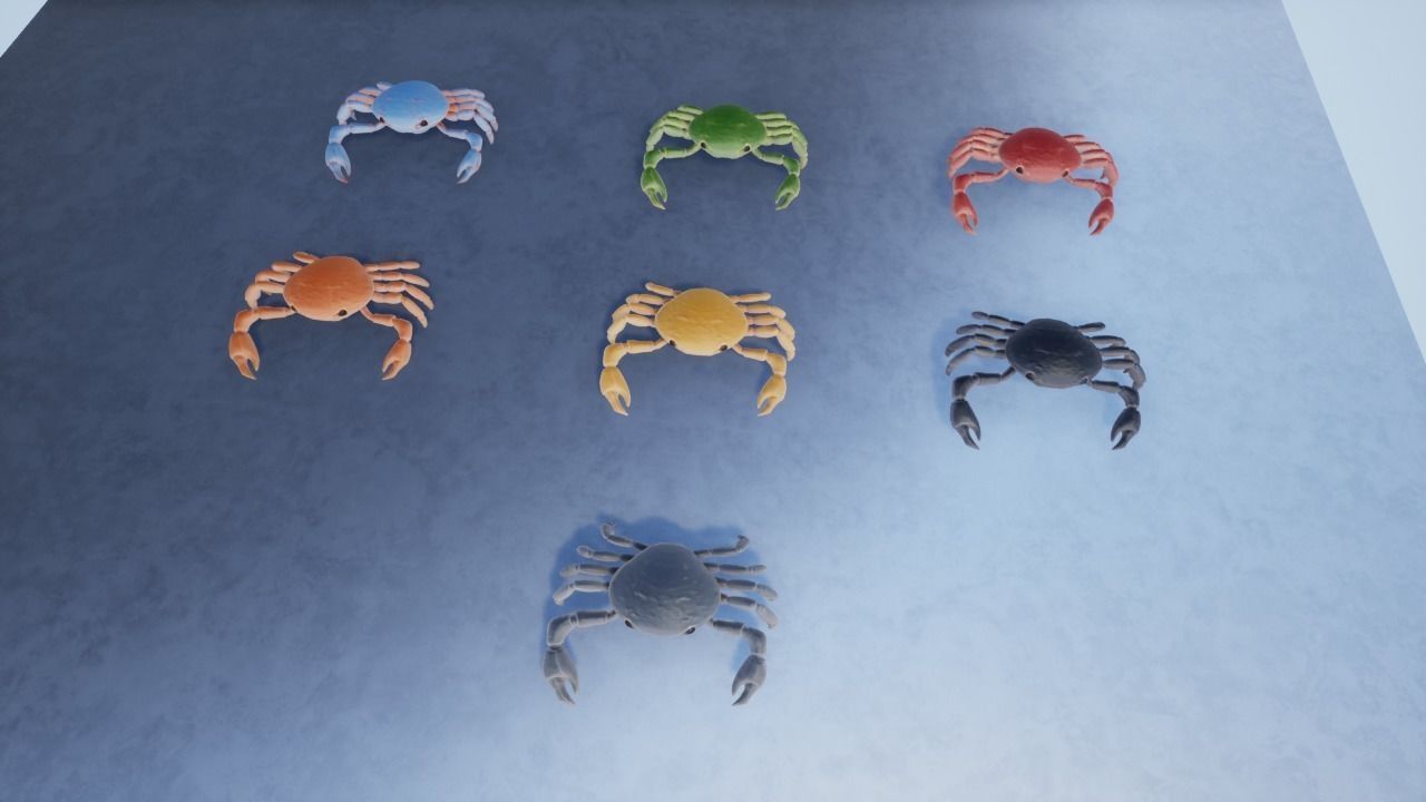 3D Crab Low-poly 3D model_13
