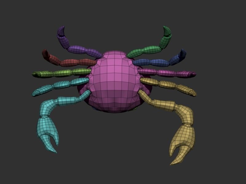 3D Crab Low-poly 3D model_17