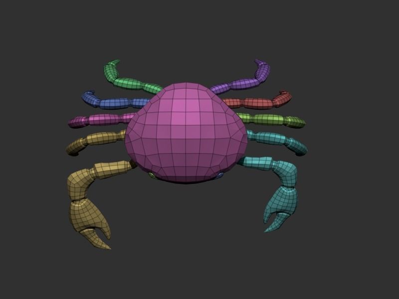 3D Crab Low-poly 3D model_14