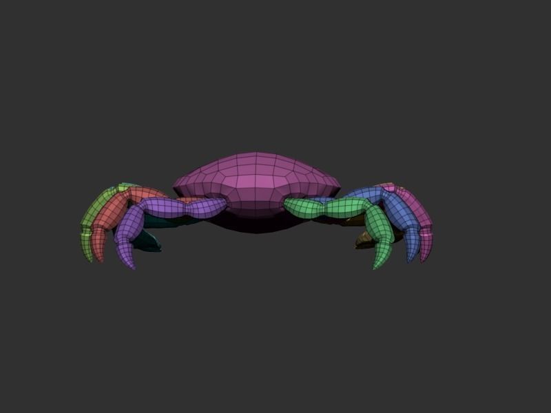 3D Crab Low-poly 3D model_16