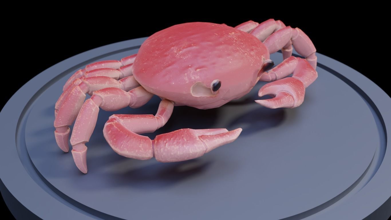 3D Crab Low-poly 3D model_3
