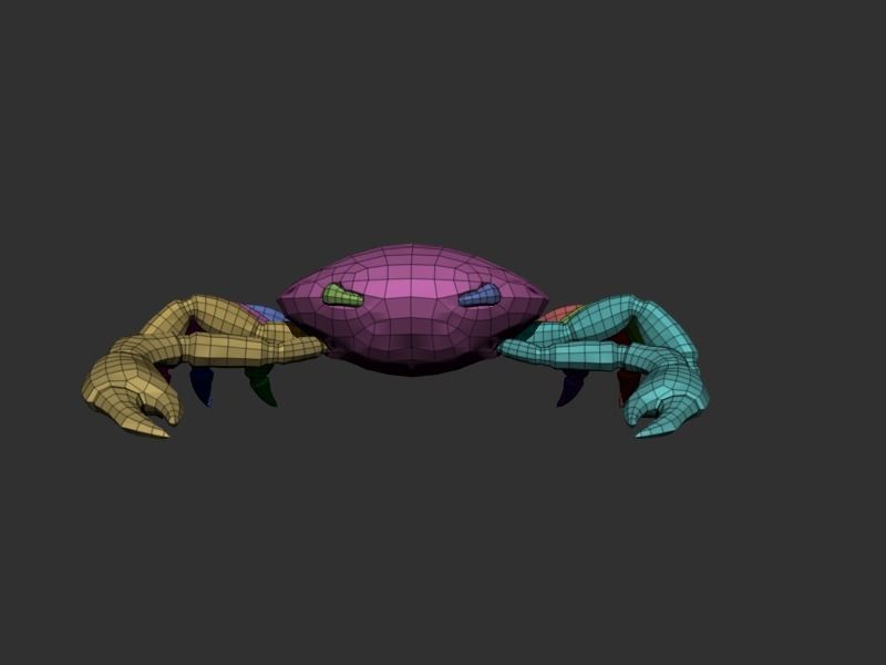 3D Crab Low-poly 3D model_15