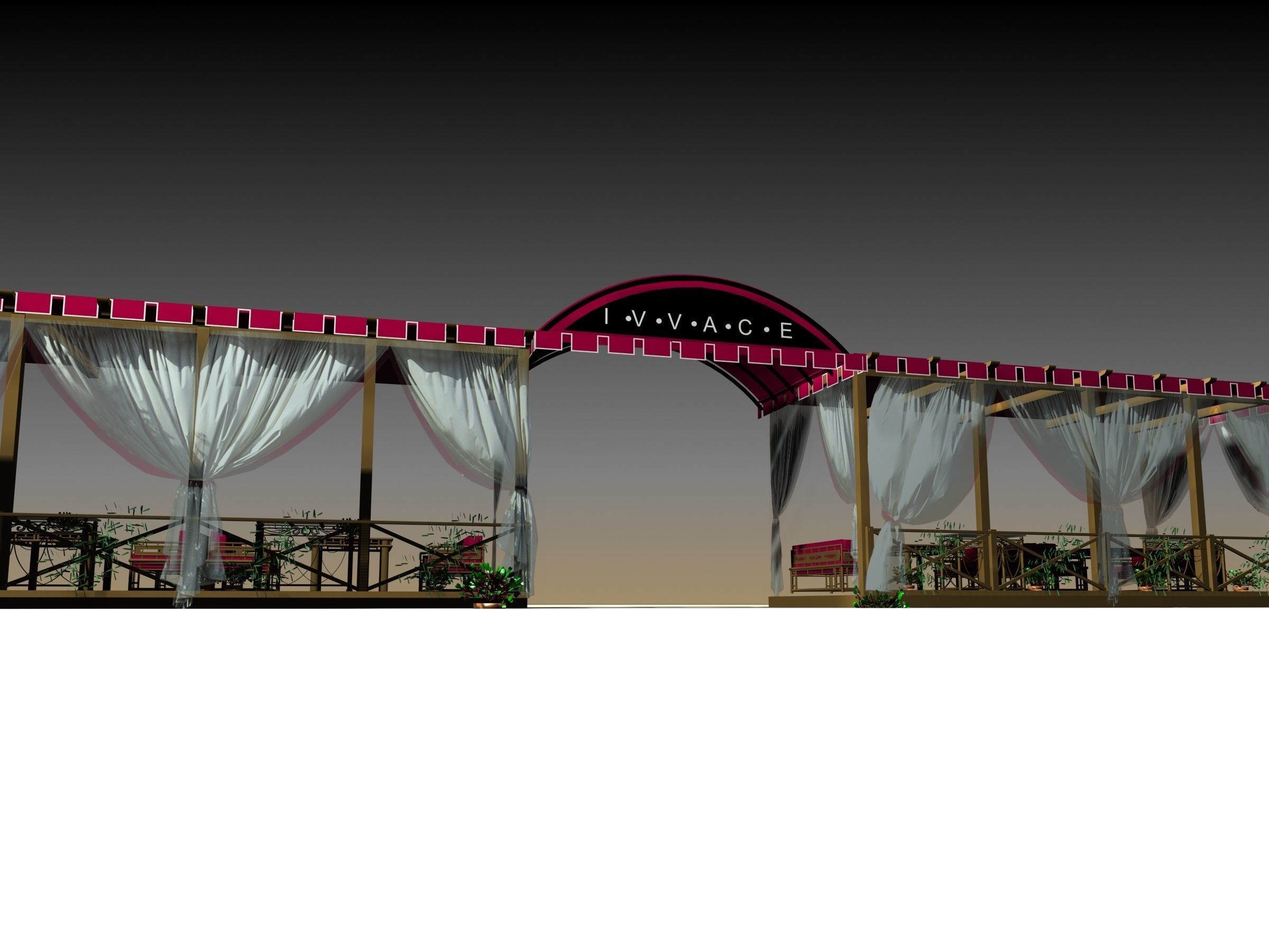 Restaurant Terrace 01 3D model_6