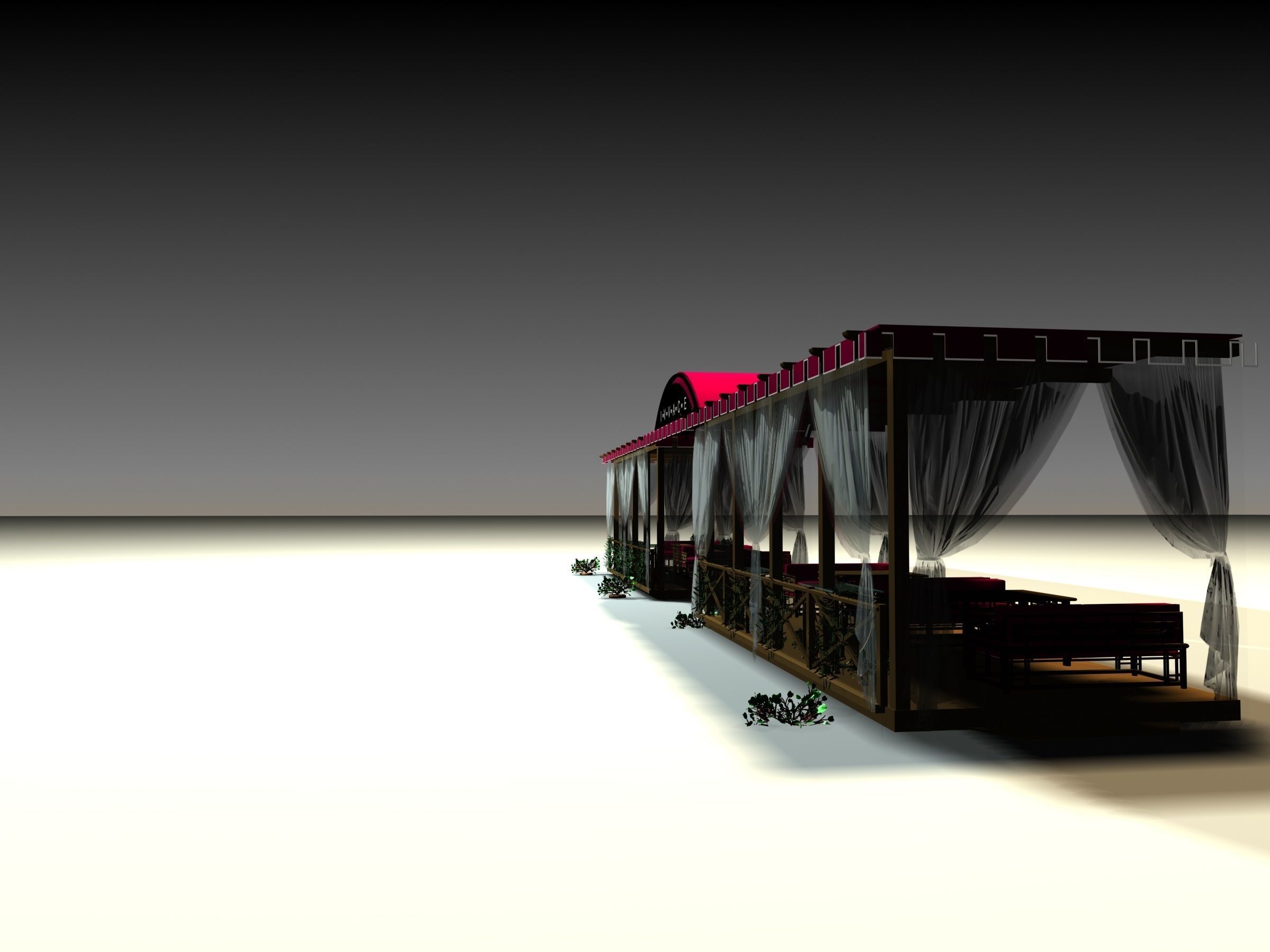 Restaurant Terrace 01 3D model_4