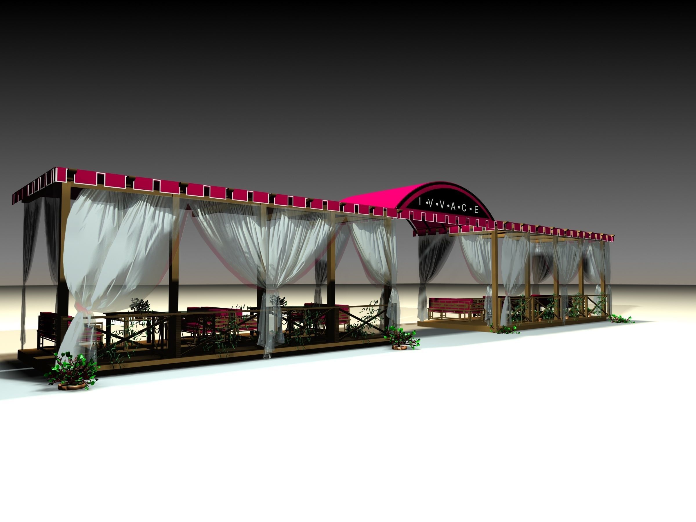 Restaurant Terrace 01 3D model_7