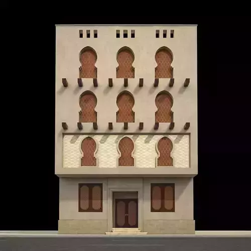 Exterior of classic building in islamic style