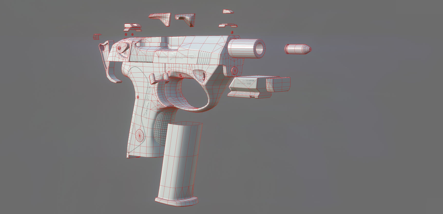 Weapon - Beretta Px4 Storm 2 Versions Low-poly 3D model_40