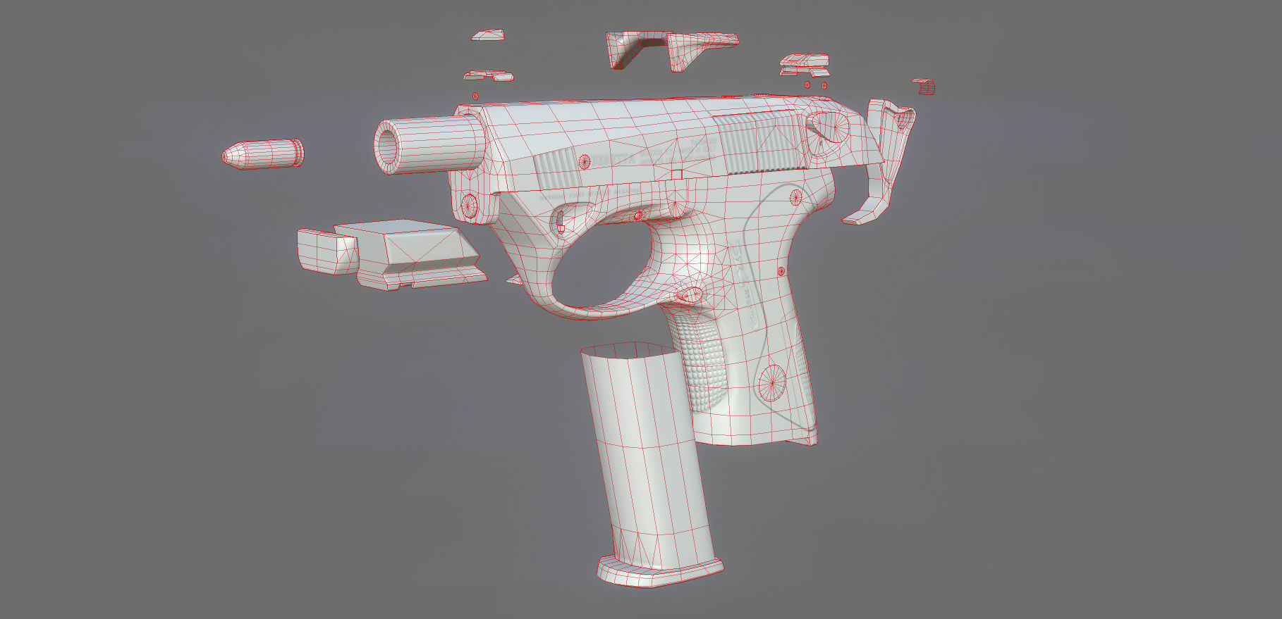 Weapon - Beretta Px4 Storm 2 Versions Low-poly 3D model_36