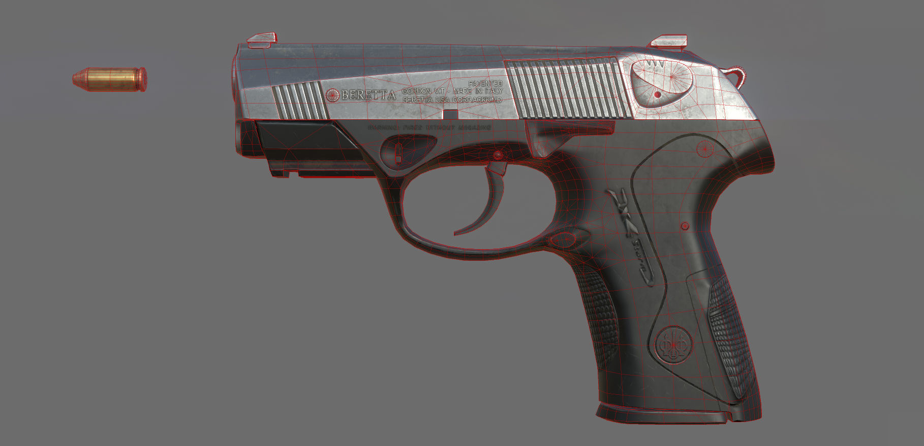 Weapon - Beretta Px4 Storm 2 Versions Low-poly 3D model_19