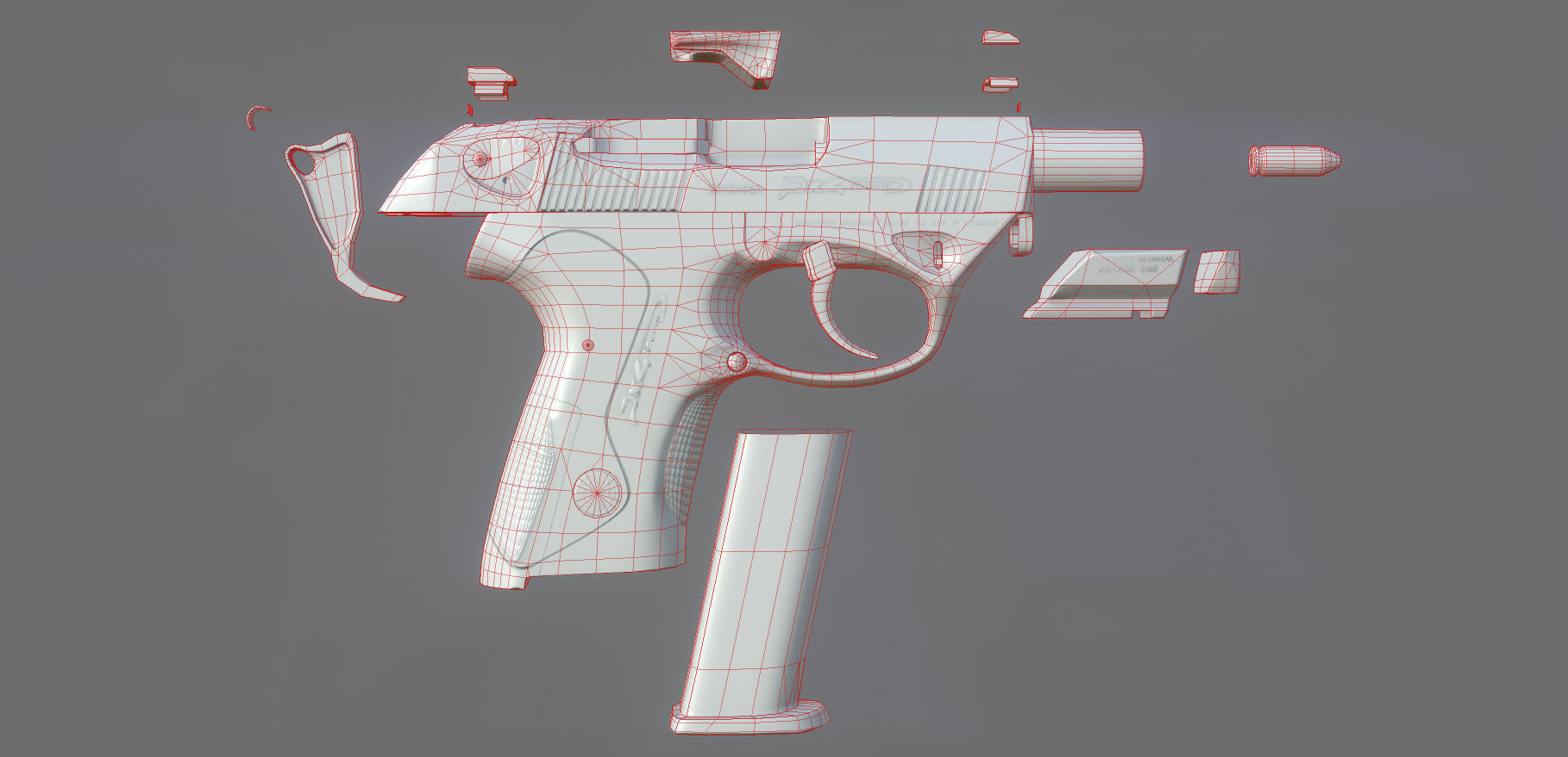 Weapon - Beretta Px4 Storm 2 Versions Low-poly 3D model_39