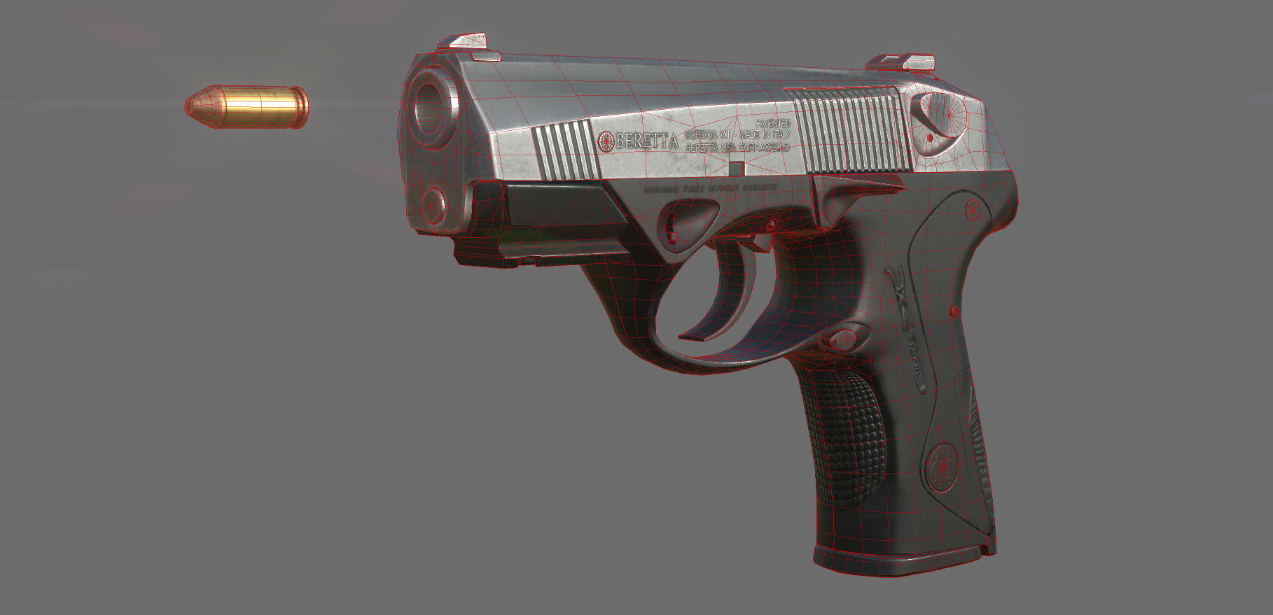 Weapon - Beretta Px4 Storm 2 Versions Low-poly 3D model_18