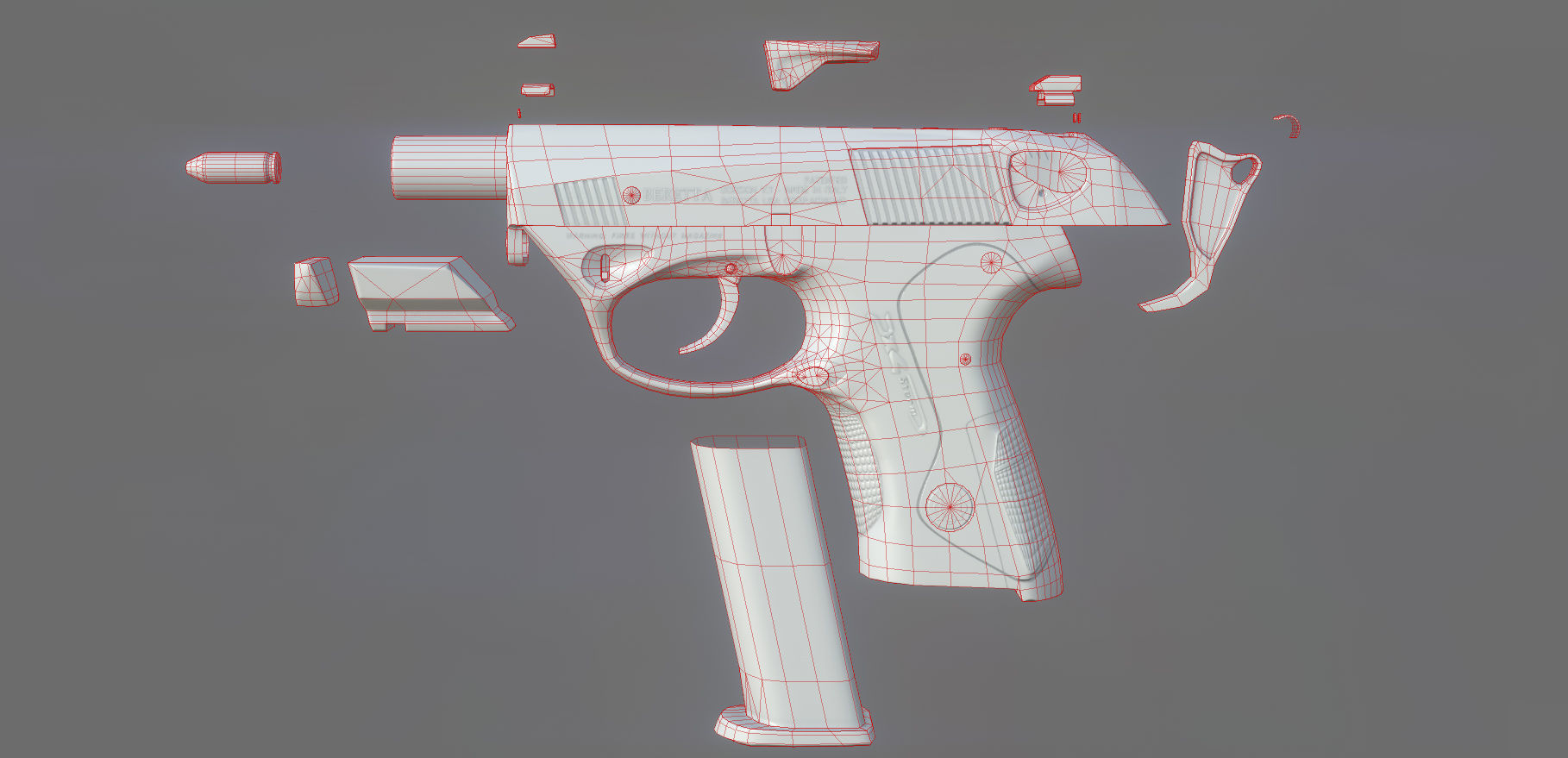 Weapon - Beretta Px4 Storm 2 Versions Low-poly 3D model_37