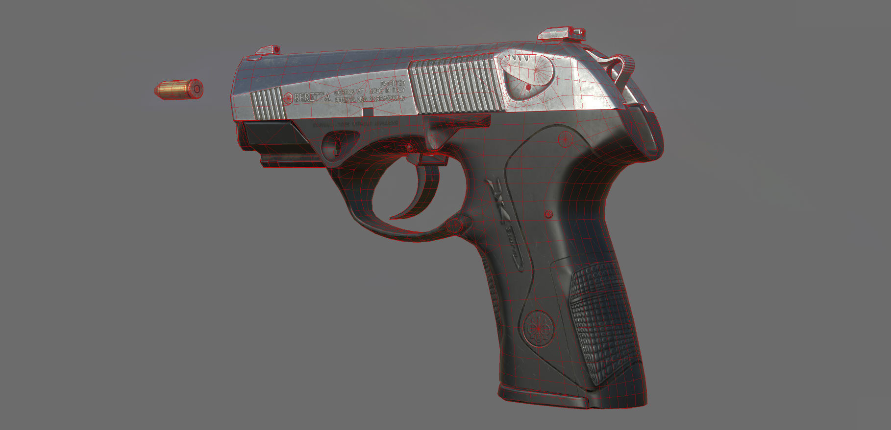 Weapon - Beretta Px4 Storm 2 Versions Low-poly 3D model_20