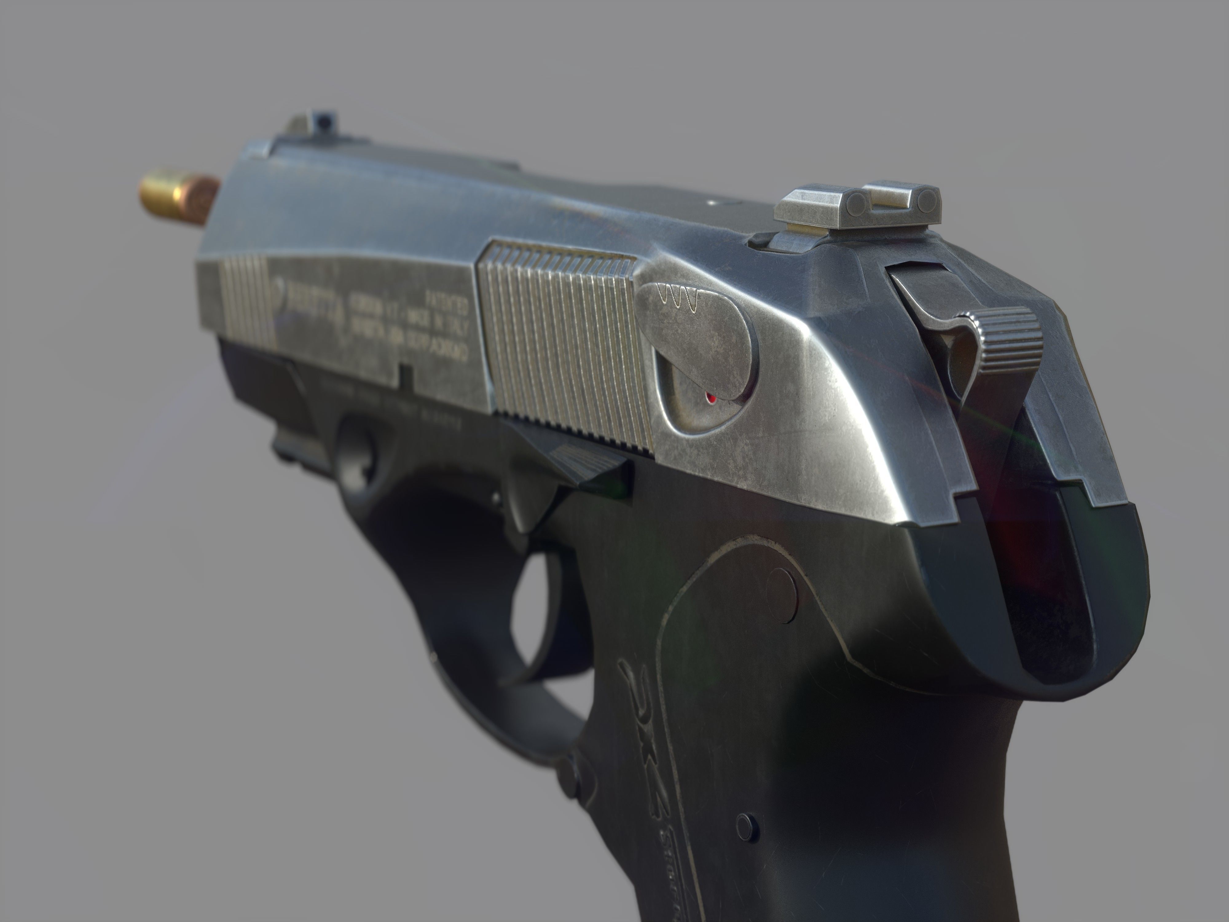 Weapon - Beretta Px4 Storm 2 Versions Low-poly 3D model_7