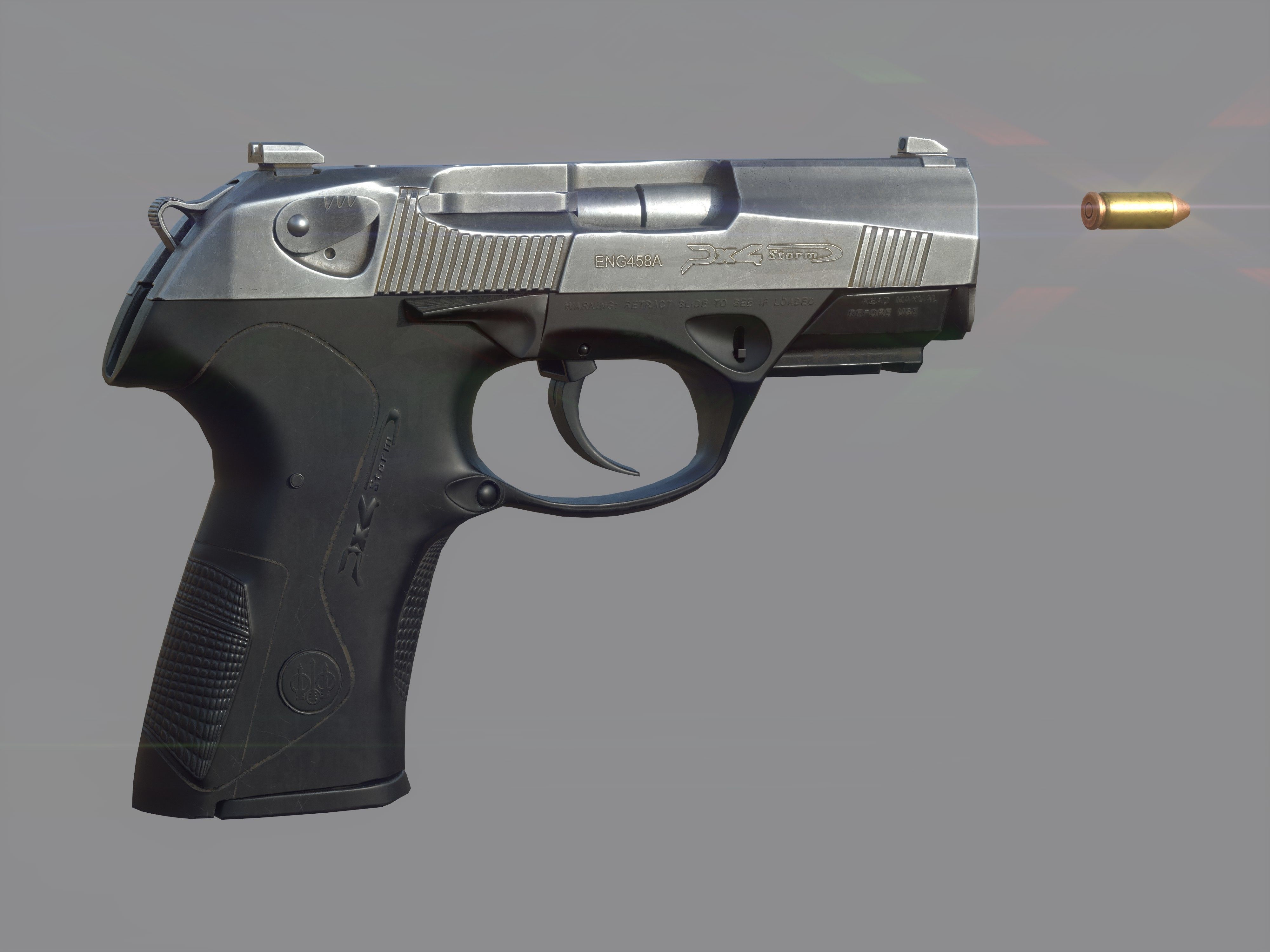 Weapon - Beretta Px4 Storm 2 Versions Low-poly 3D model_6