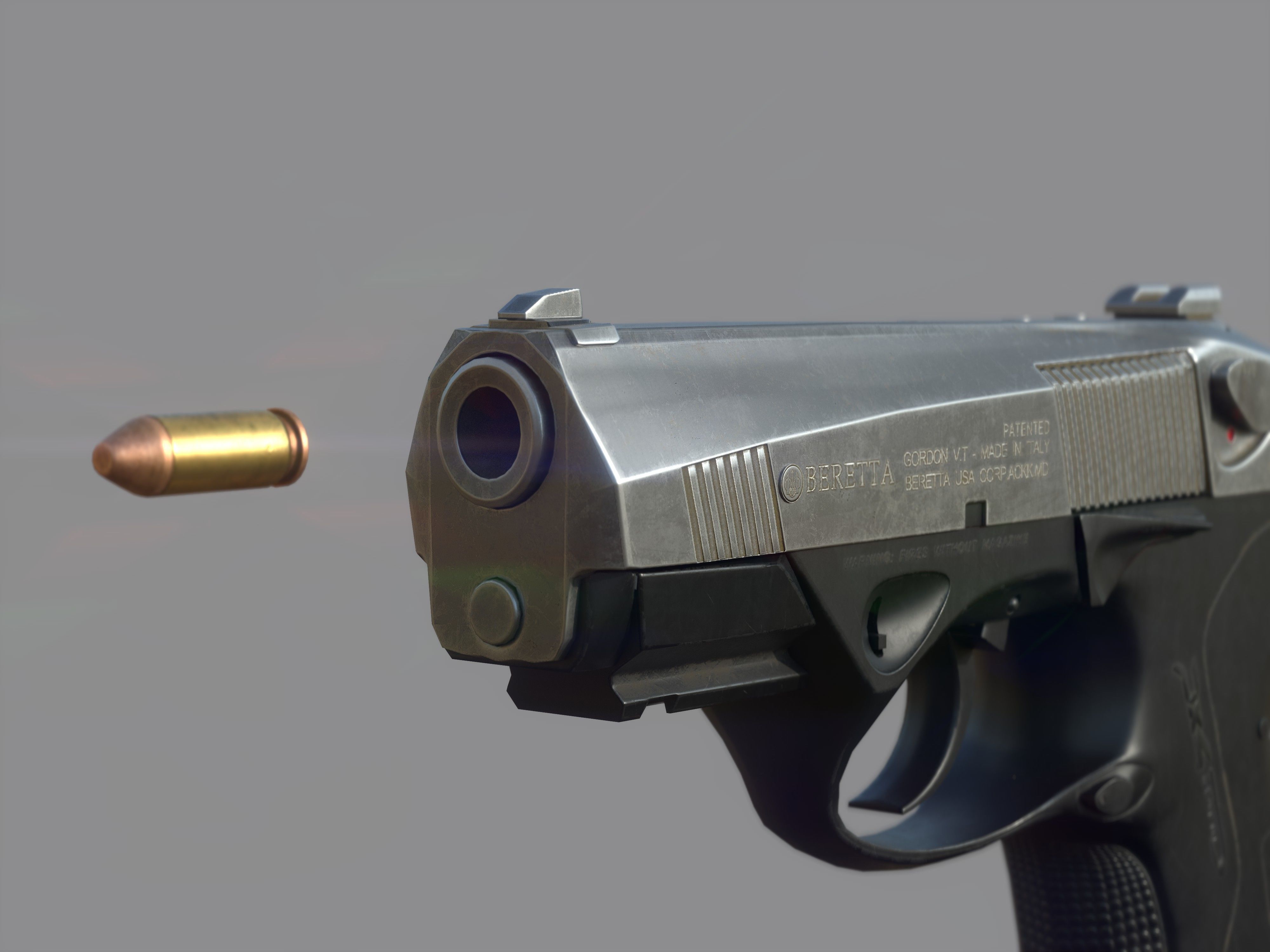 Weapon - Beretta Px4 Storm 2 Versions Low-poly 3D model_1