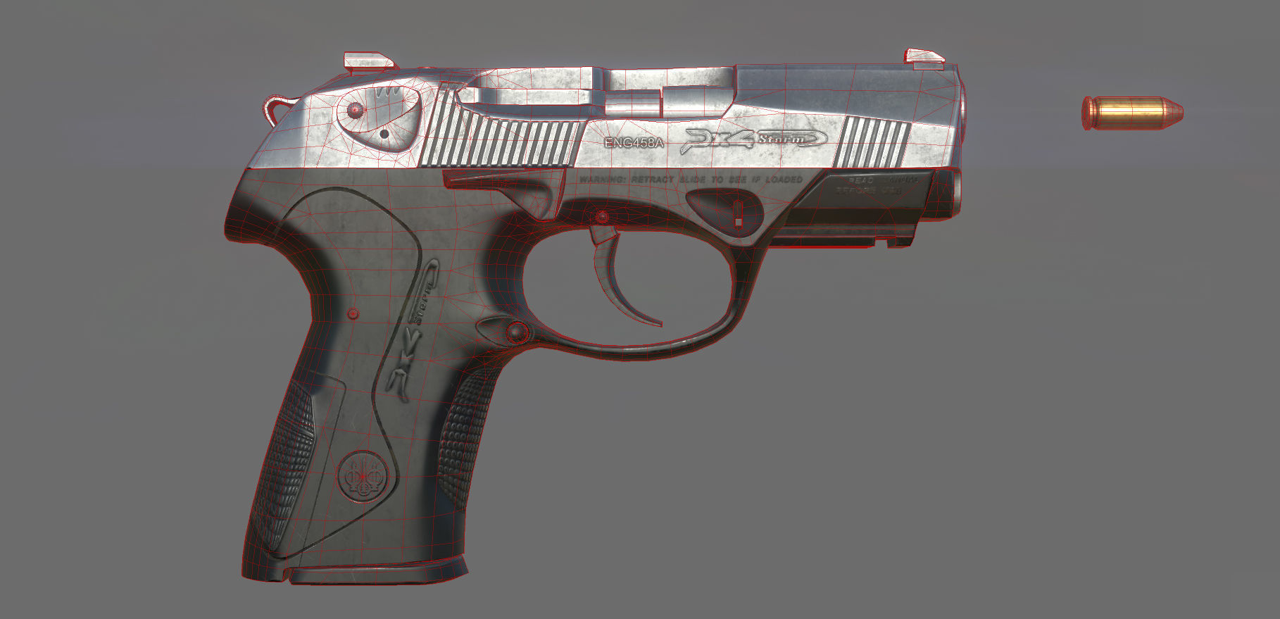 Weapon - Beretta Px4 Storm 2 Versions Low-poly 3D model_22