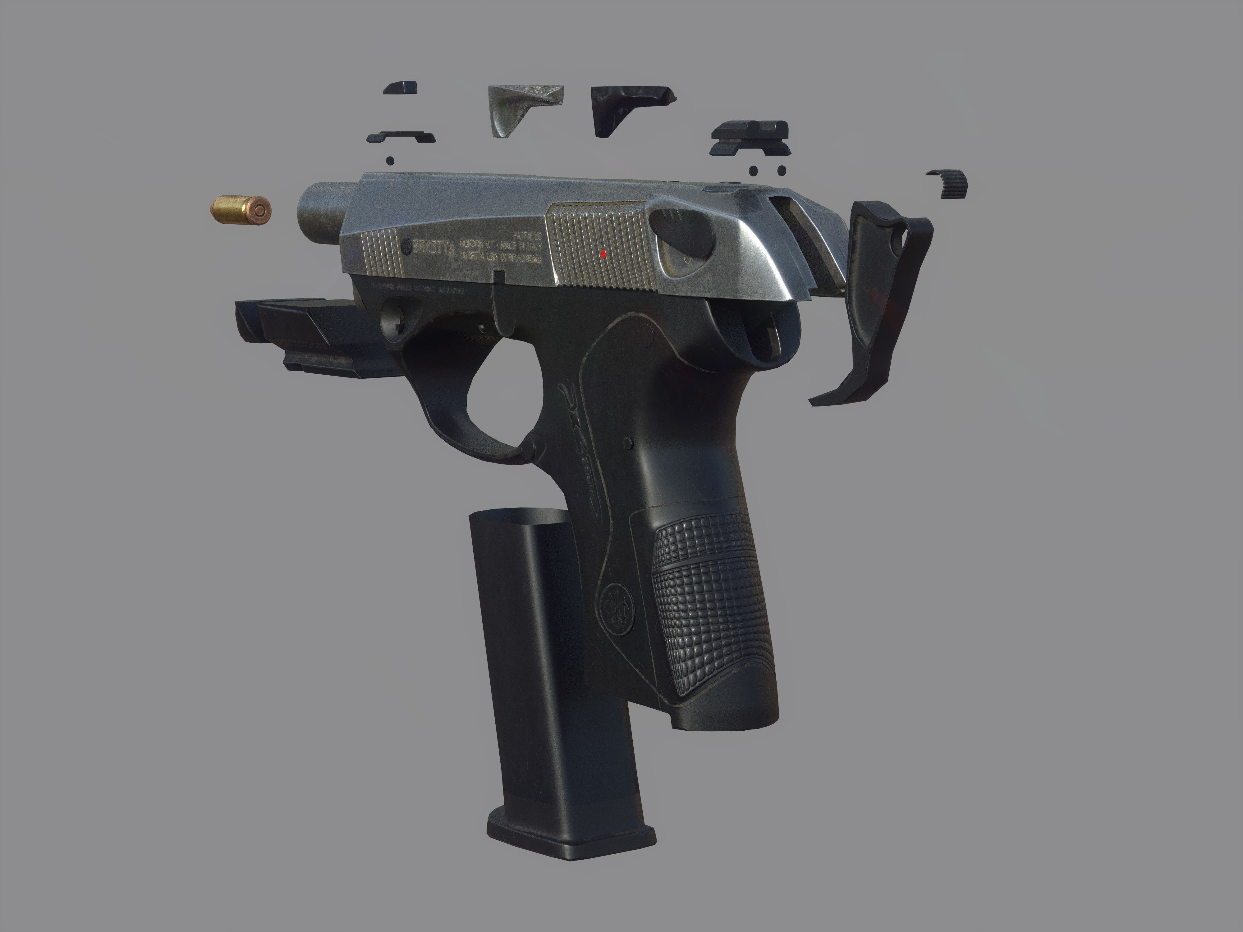 Weapon - Beretta Px4 Storm 2 Versions Low-poly 3D model_14