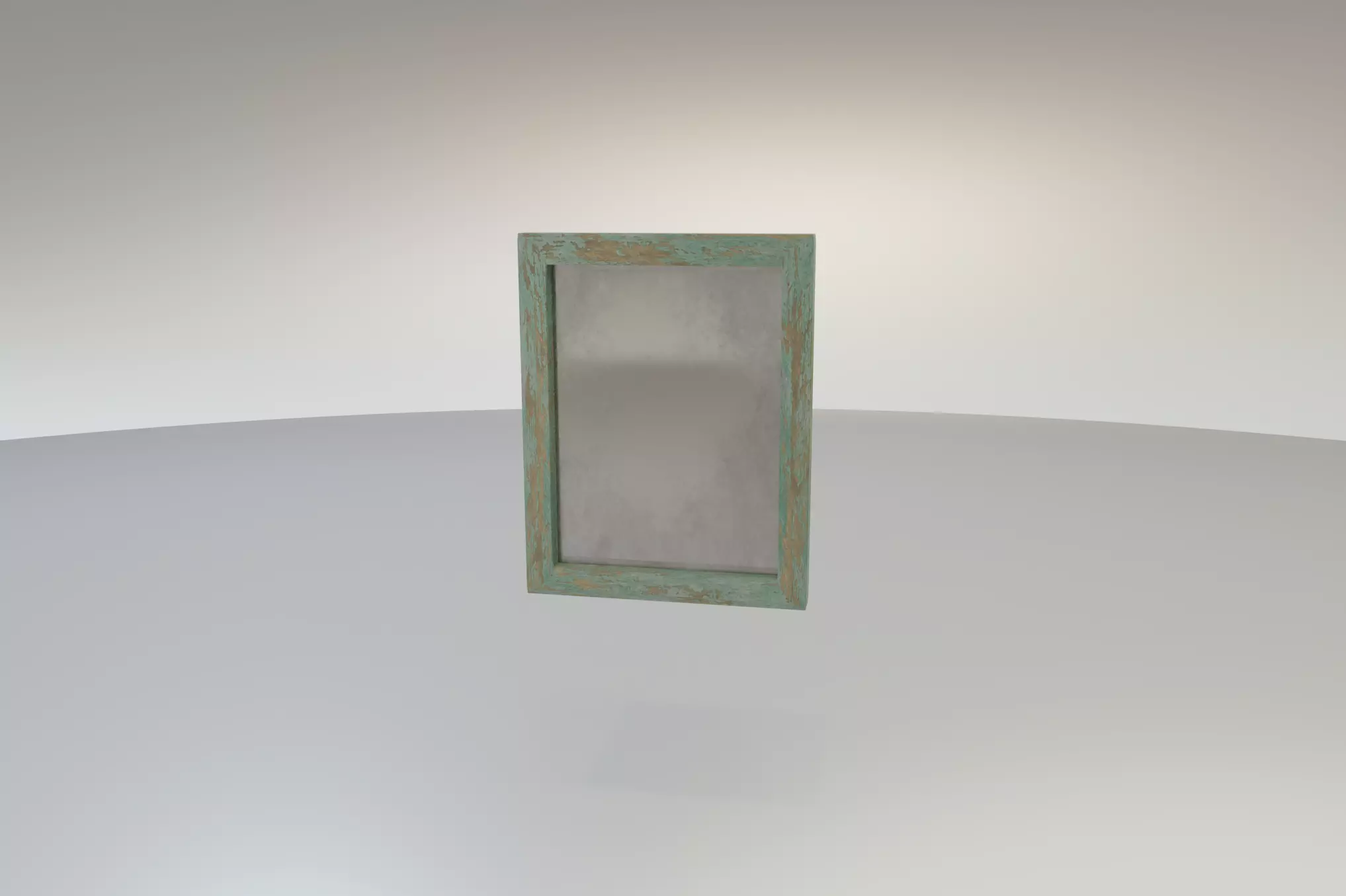 Worn Rustic Mirror Free low-poly 3D model_0