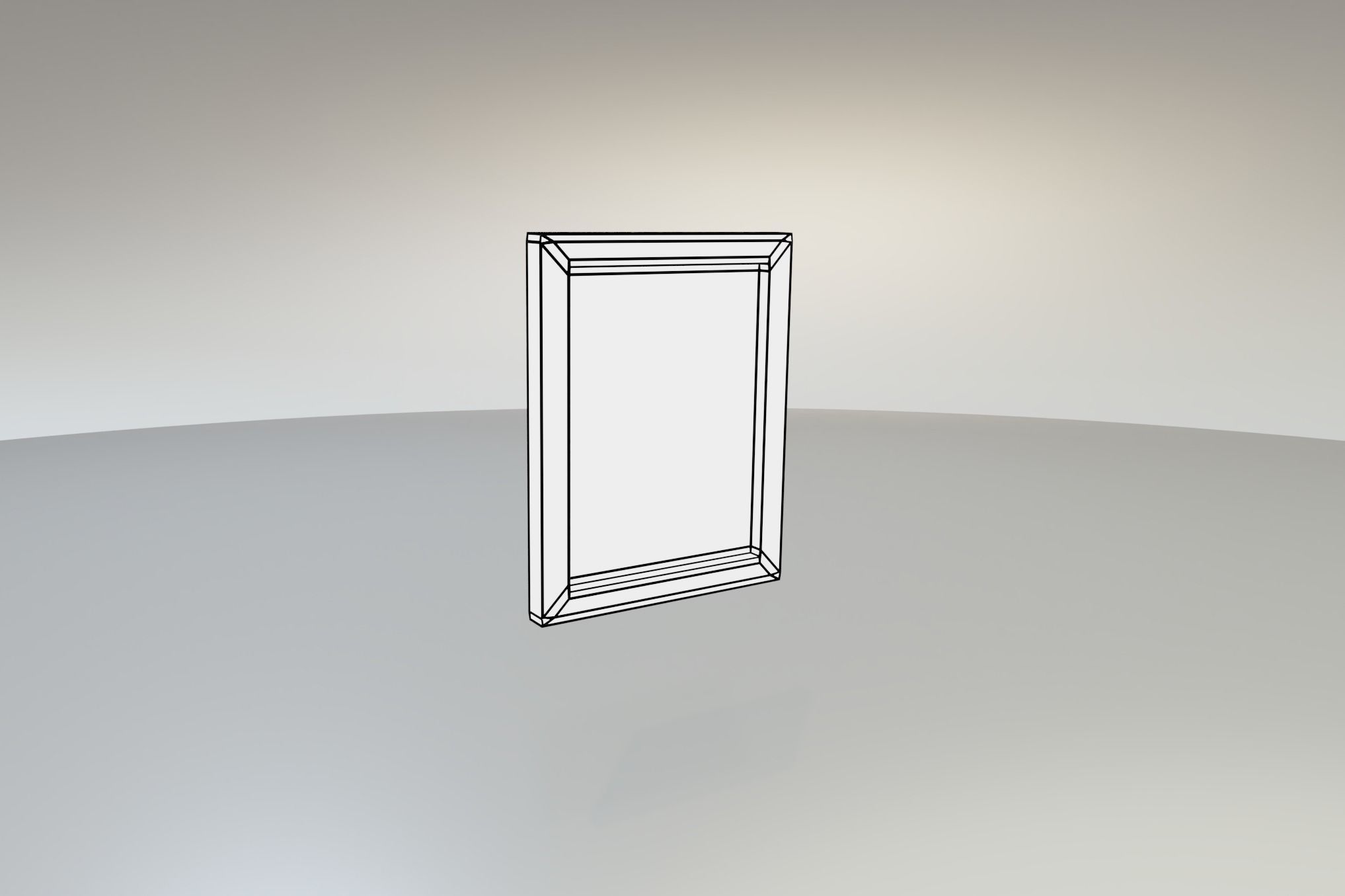 Worn Rustic Mirror Free low-poly 3D model_7