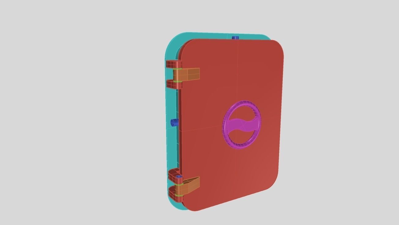Nurbs Watertight Hatch Included Inner Parts 3D model_7