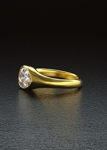 Pear shape ring  3D print model