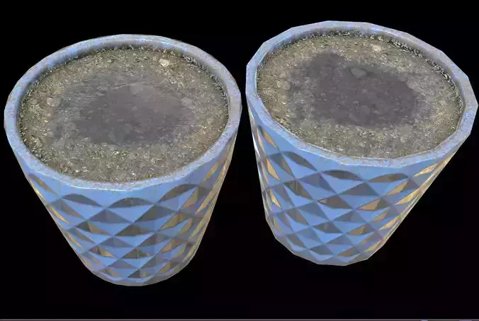 Pot Planter - Game Ready - VR AR Low-poly 3D model