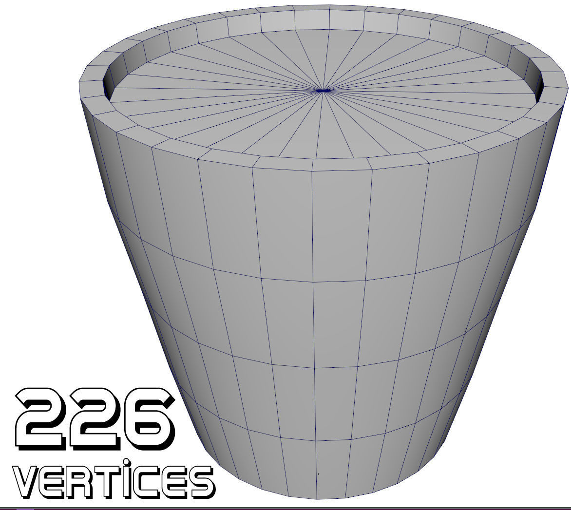 Pot Planter - Game Ready - VR AR Low-poly 3D model_1