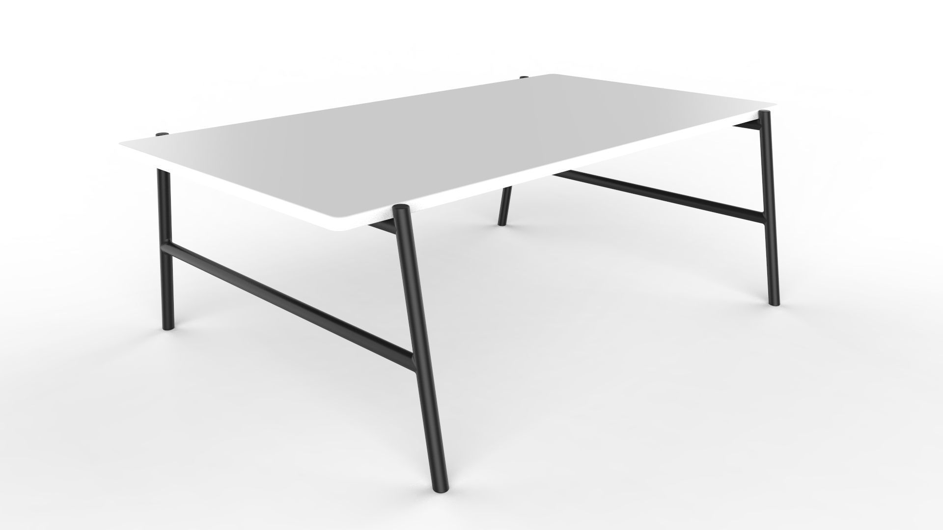 Center Table Black And White 3D model_2
