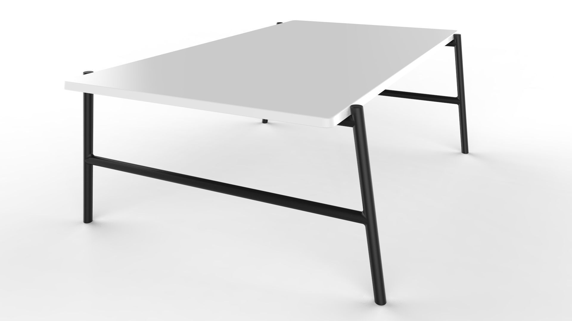 Center Table Black And White 3D model_9