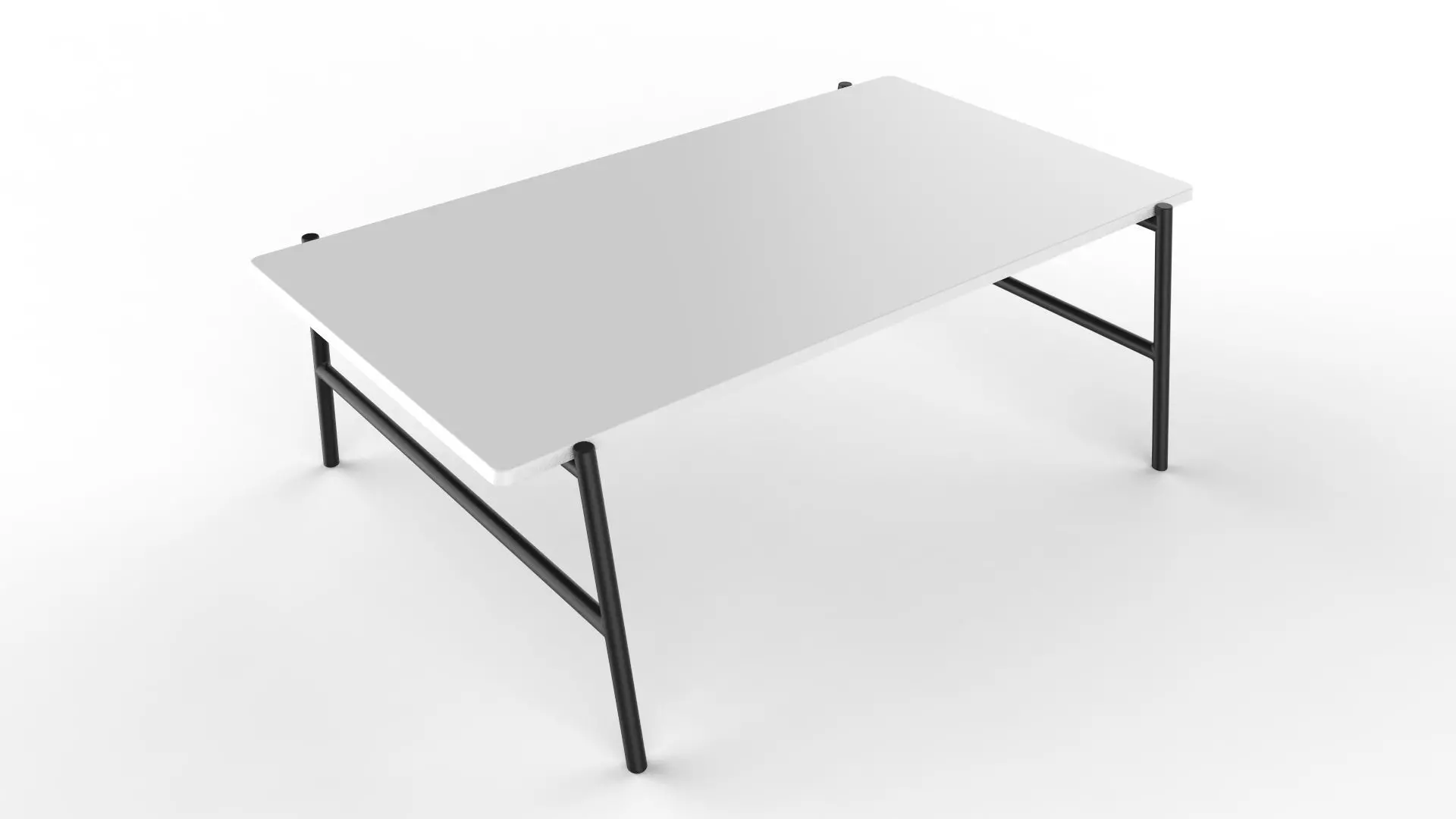 Center Table Black And White 3D model_0