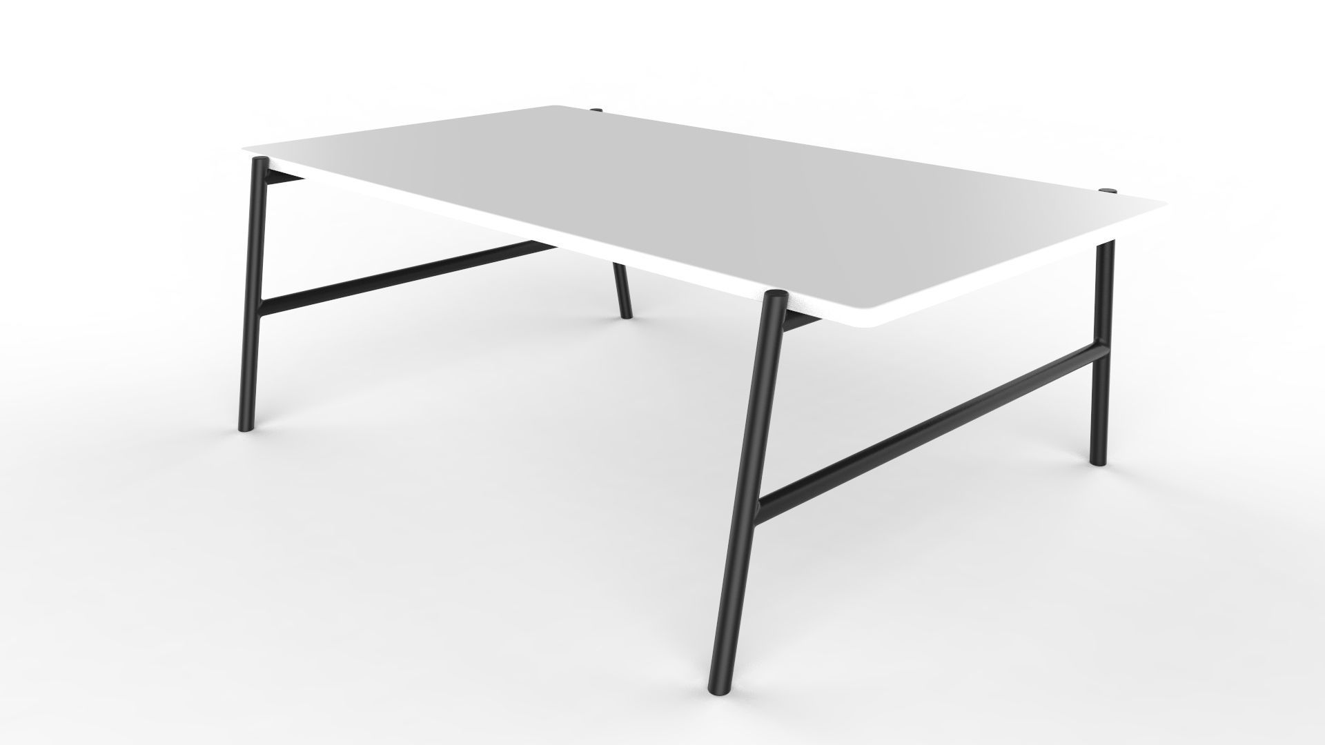 Center Table Black And White 3D model_8