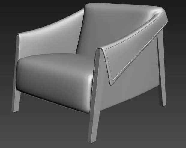 Arm chair 3D model_0