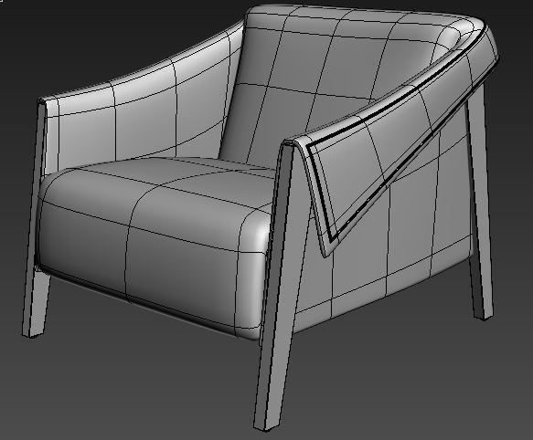 Arm chair 3D model_1