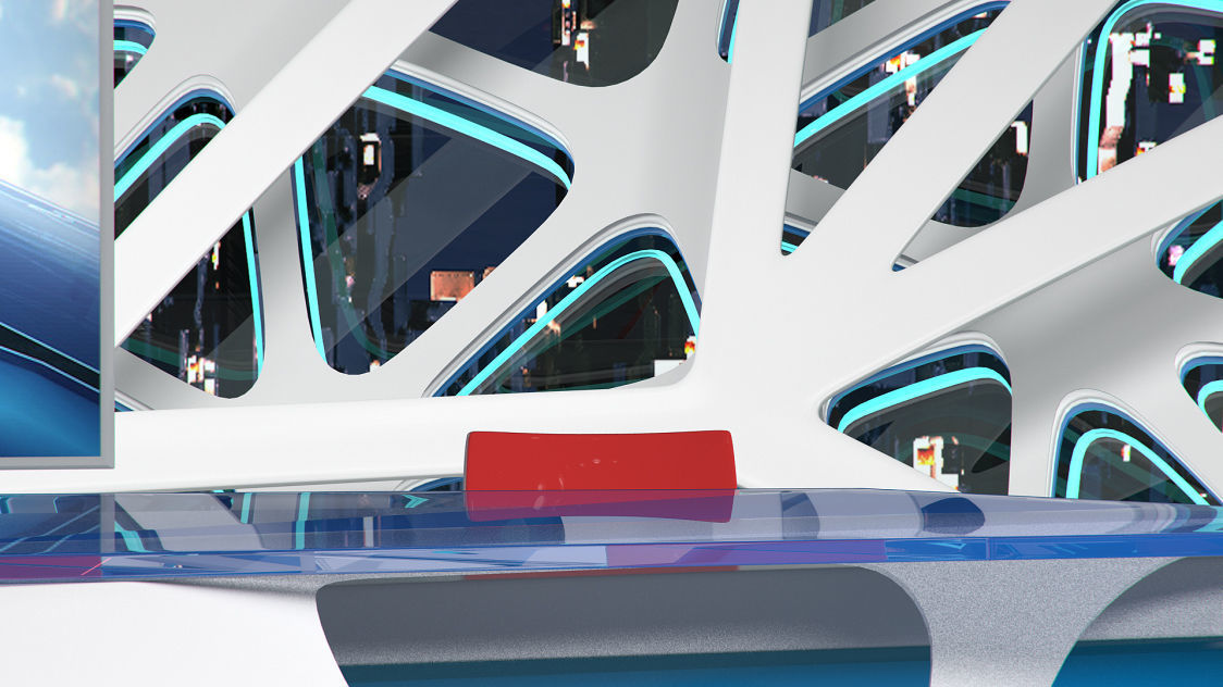 Virtual Broadcast Studio 16 Low-poly 3D model_43