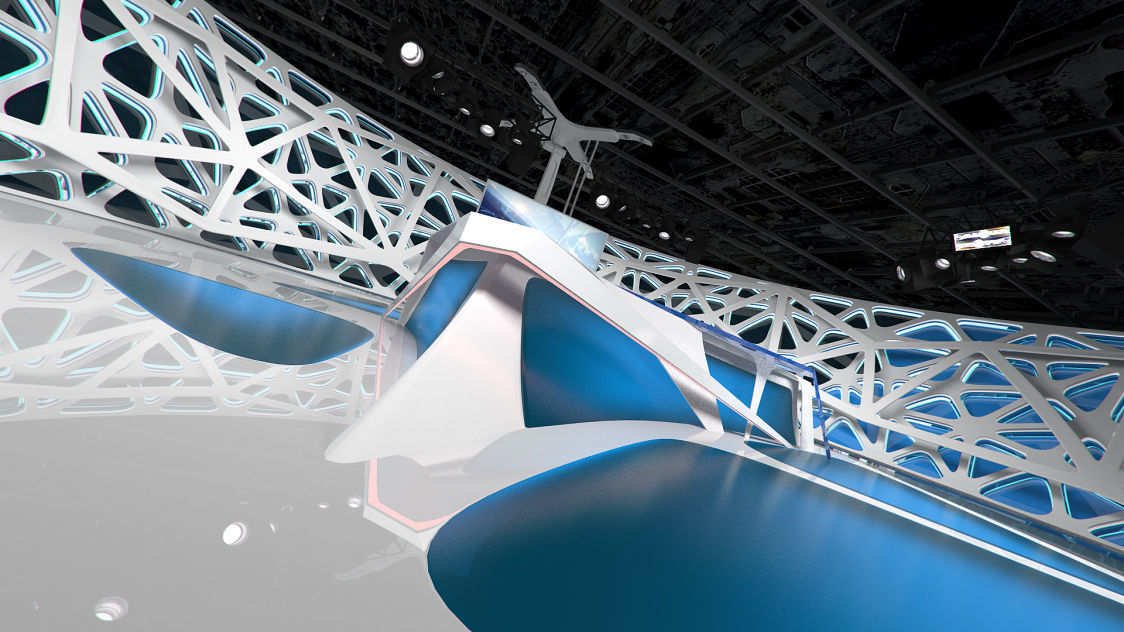 Virtual Broadcast Studio 16 Low-poly 3D model_15