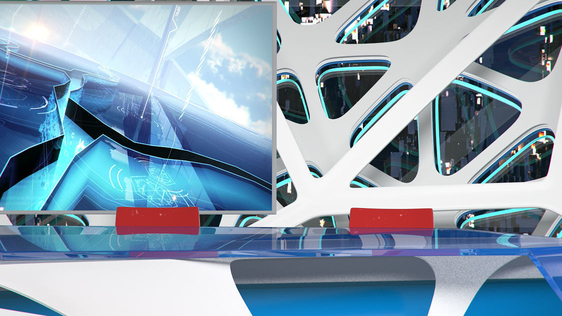 Virtual Broadcast Studio 16 Low-poly 3D model_42