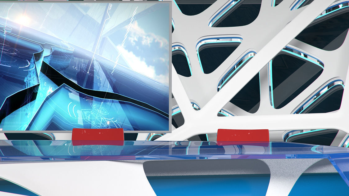 Virtual Broadcast Studio 16 Low-poly 3D model_12
