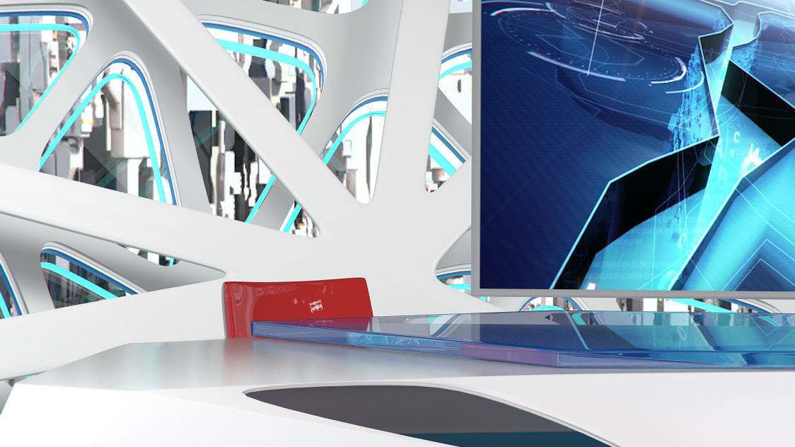 Virtual Broadcast Studio 16 Low-poly 3D model_24
