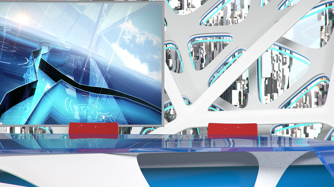 Virtual Broadcast Studio 16 Low-poly 3D model_26