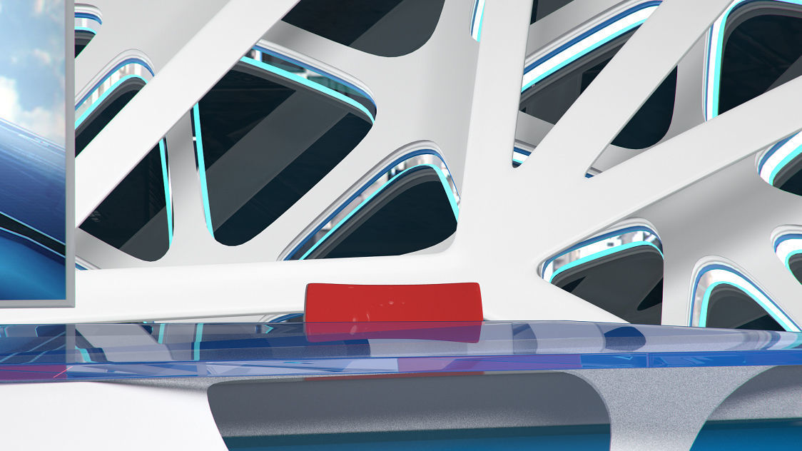 Virtual Broadcast Studio 16 Low-poly 3D model_13